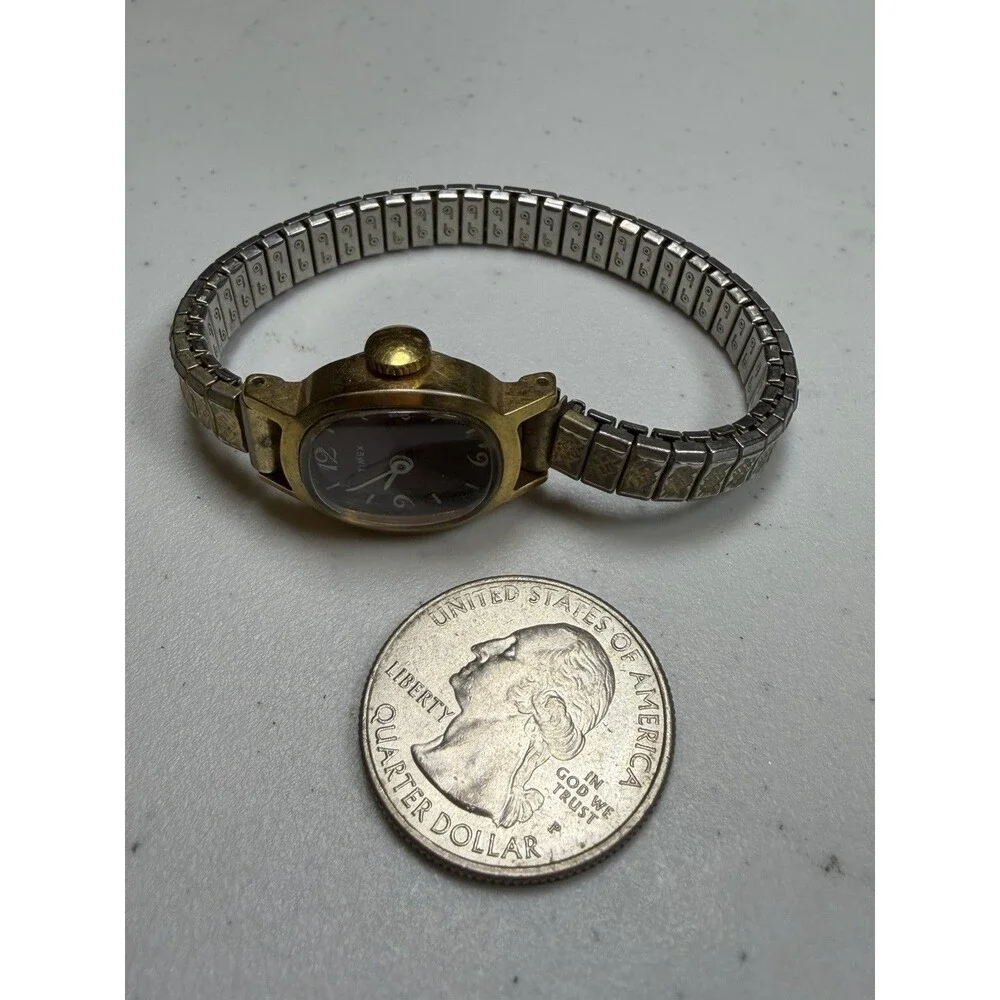 Vintage Timex Ladies Mechanical Hand Wind Watch Brown Dial Great Britain Working